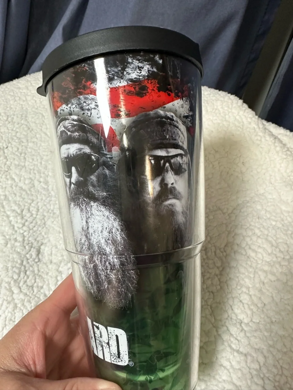 Duck Dynasty 24 oz Tervis Fear The Beard Travel Tumbler - Patriotic Graphic